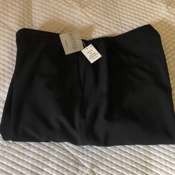 KASPER size 24W Dress Trouser Flat Front Part Elasticwaist Straight Leg $89 NEW - Picture 11 of 11